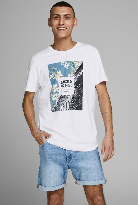 JACK AND JONES TROPIC III CREW NECK TEE