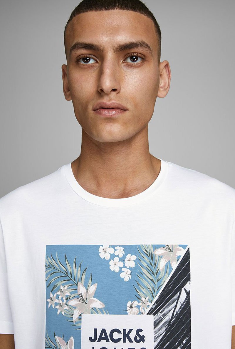 JACK AND JONES TROPIC III CREW NECK TEE
