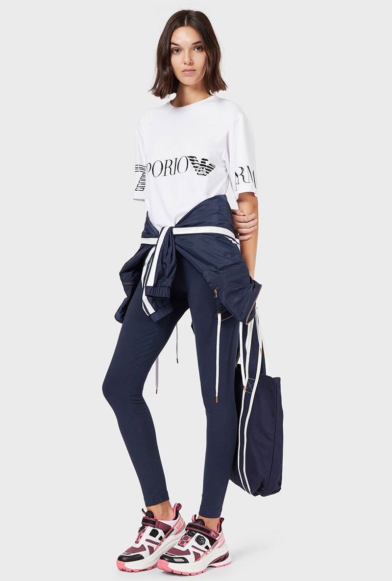 CROPPED LOGO PRINT TSHIRT