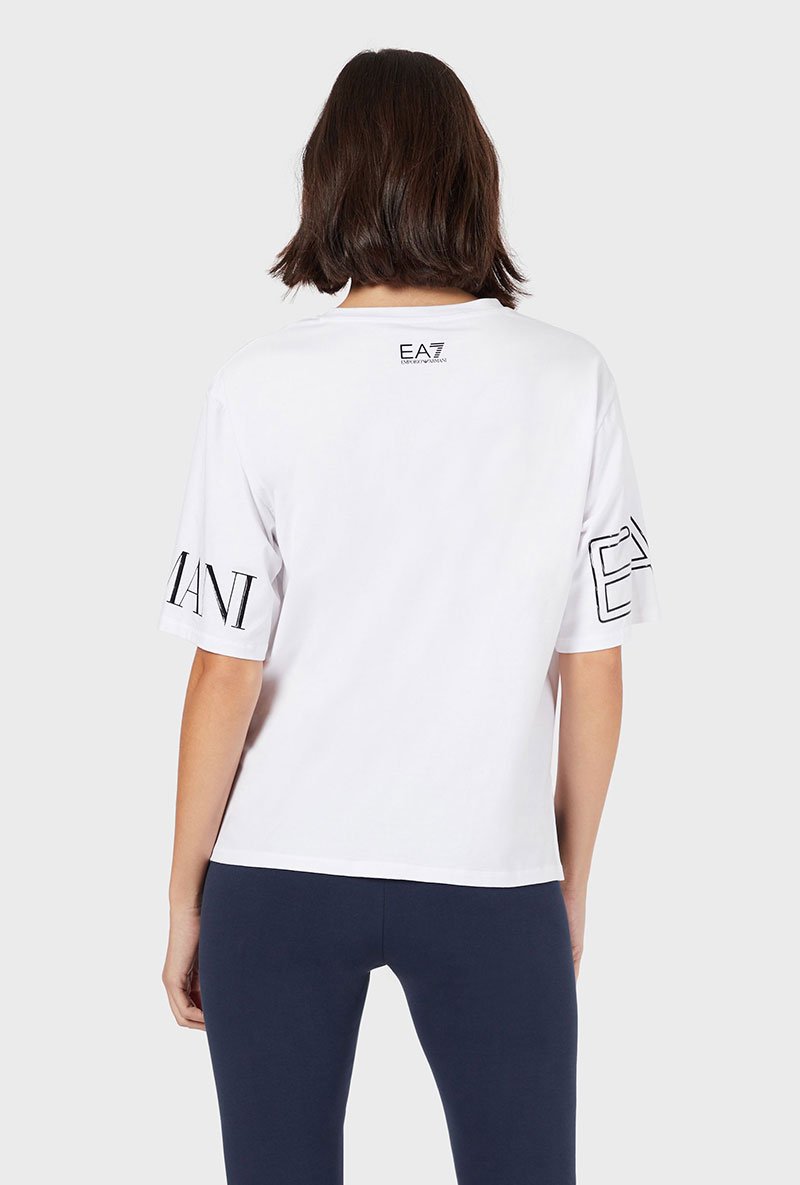 CROPPED LOGO PRINT TSHIRT