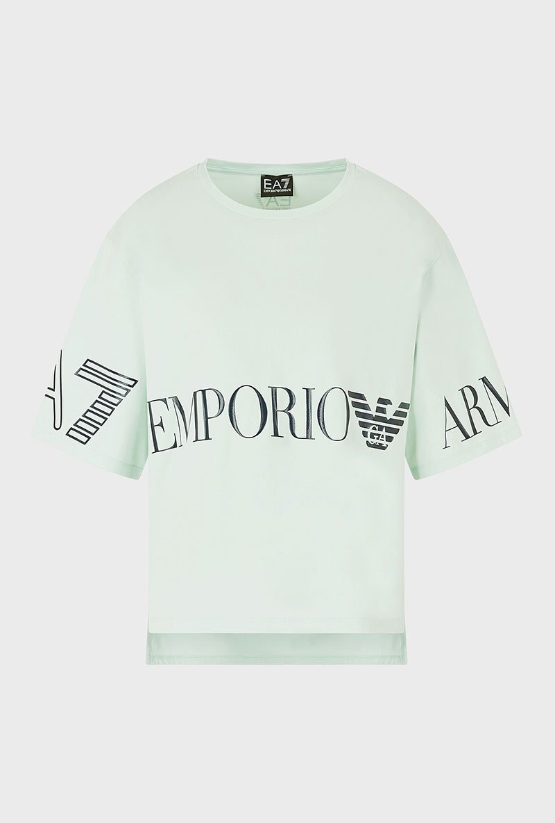 CROPPED LOGO PRINT TSHIRT