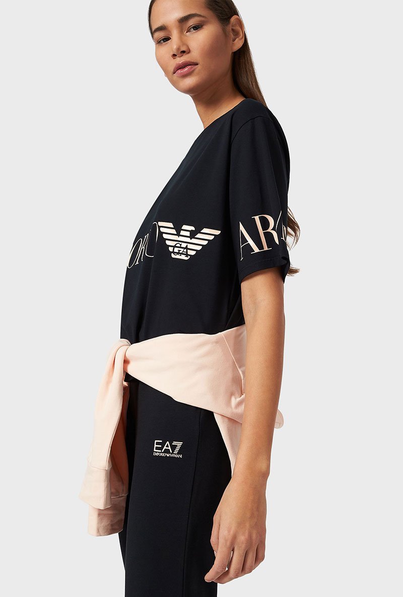 CROPPED LOGO PRINT TSHIRT