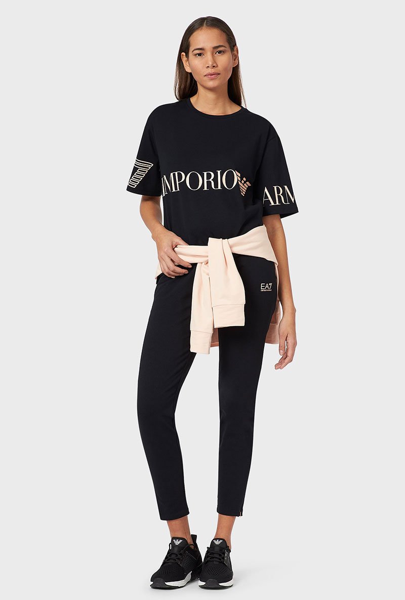 CROPPED LOGO PRINT TSHIRT