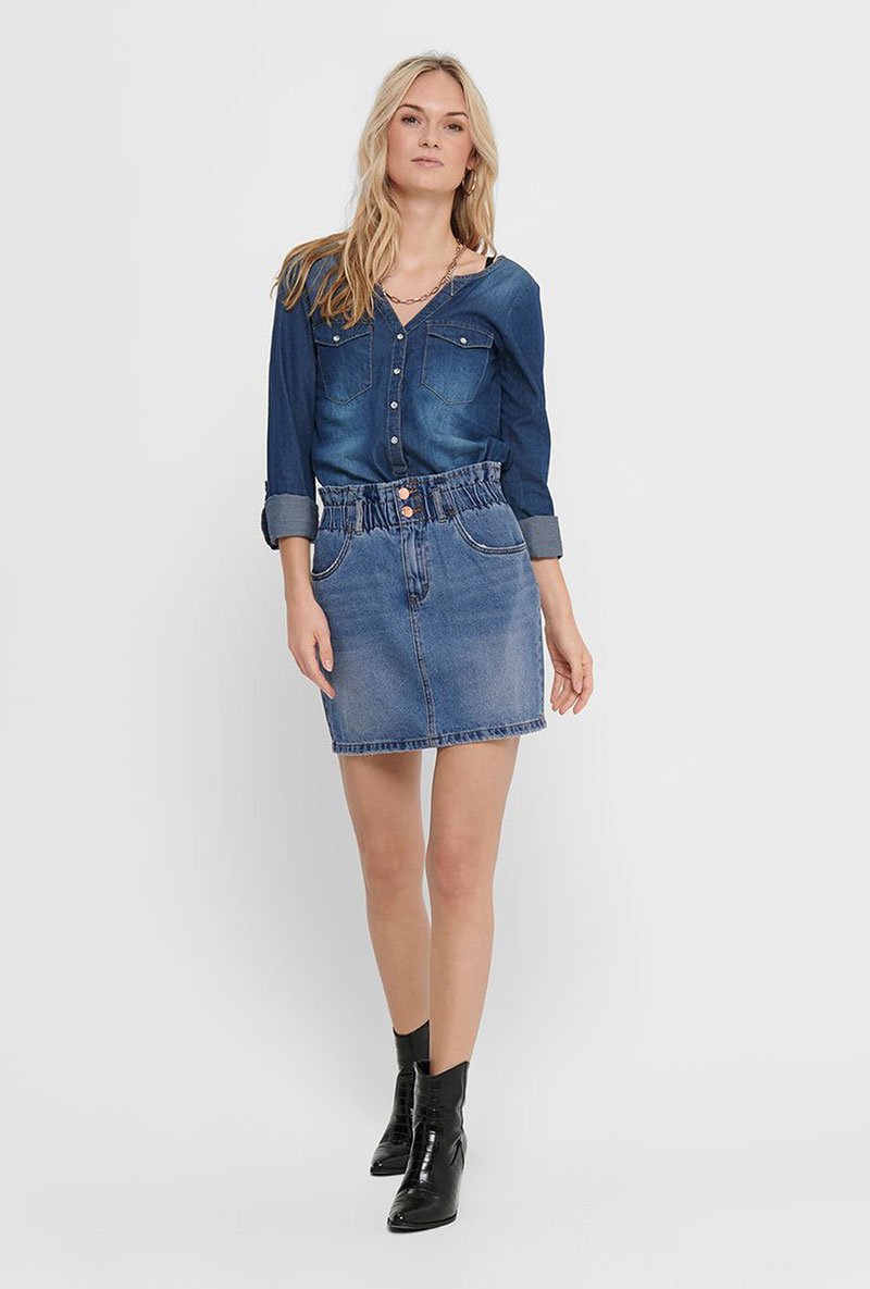 ONLY MILLIE PAPER DENIM SKIRT