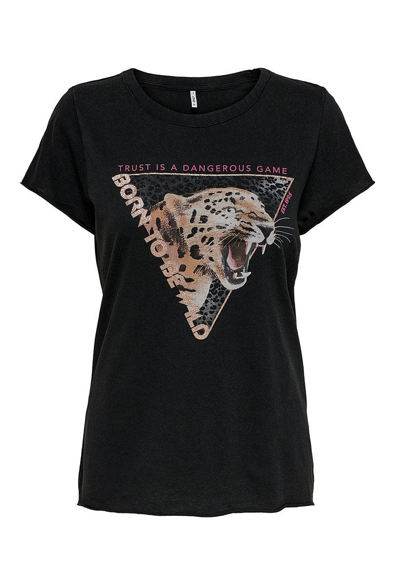 ONLY BORN ANIMAL PRINT TEE