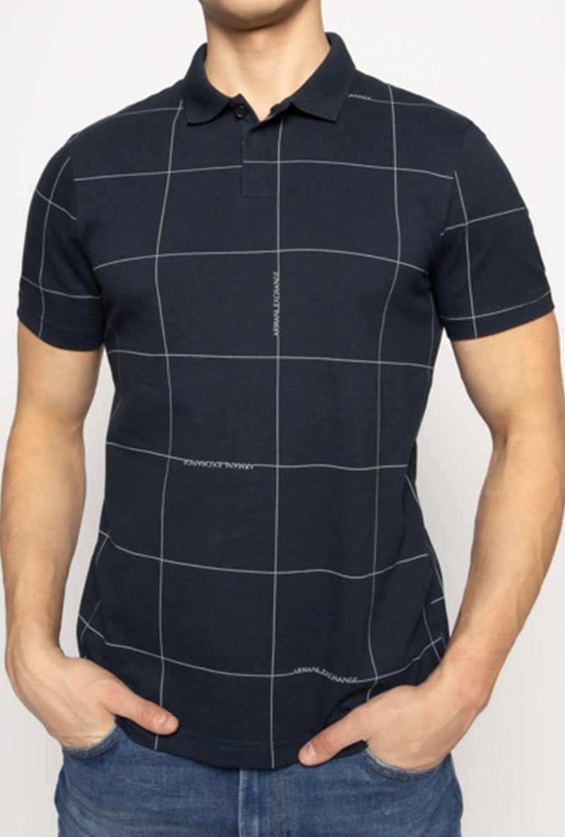 ARMANI EXCHANGE ALL OVER LOGO POLO