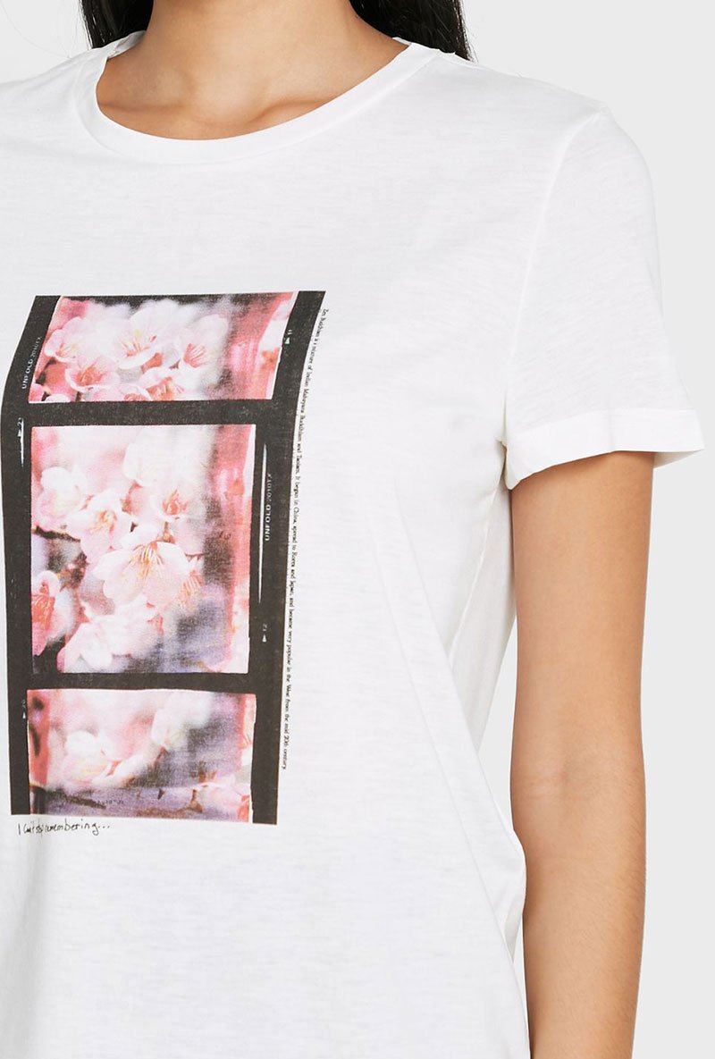 ANNA PINK FLOWER TEE