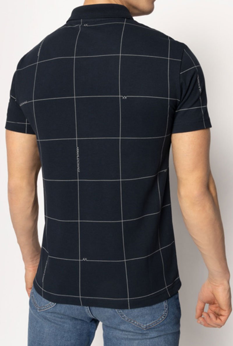 ARMANI EXCHANGE ALL OVER LOGO POLO