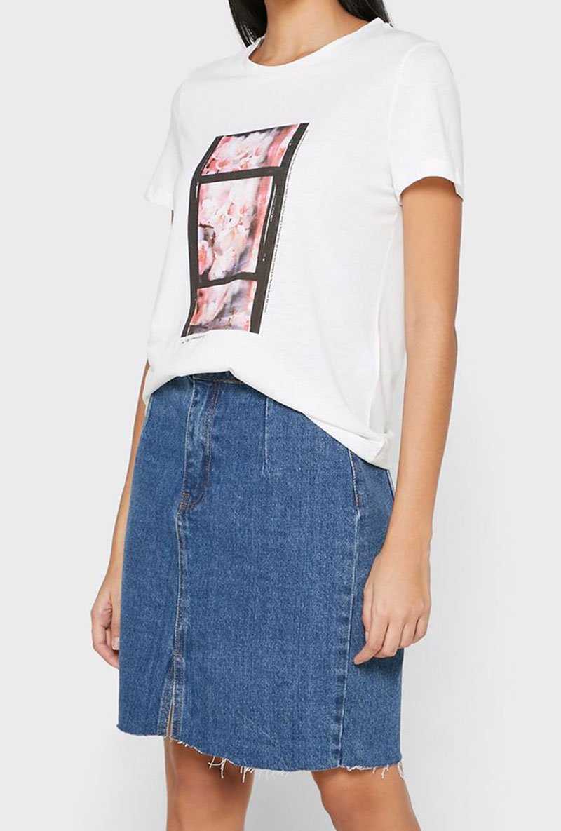 ANNA PINK FLOWER TEE