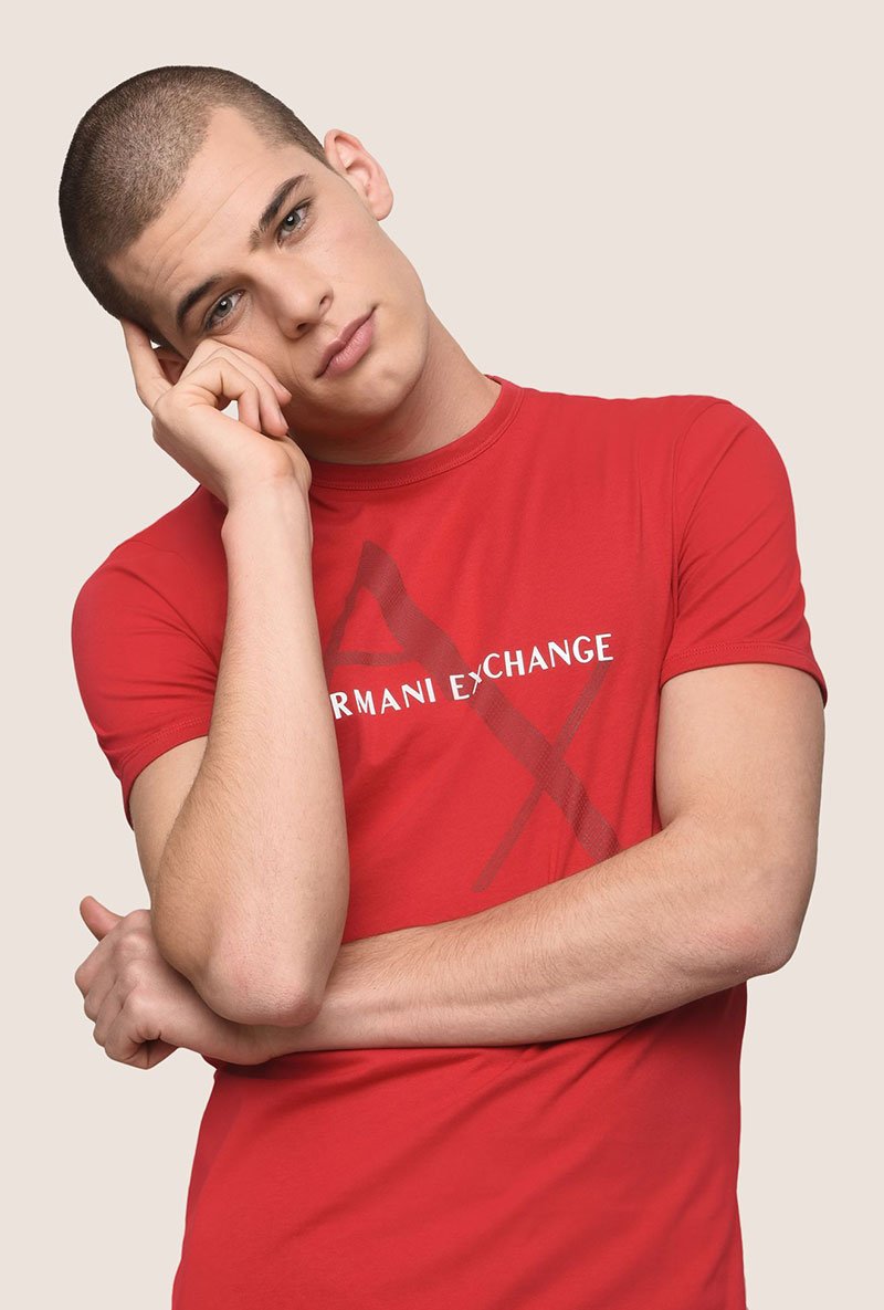 ARMANI EXCHANGE CLASSIC DIAGONAL TEE
