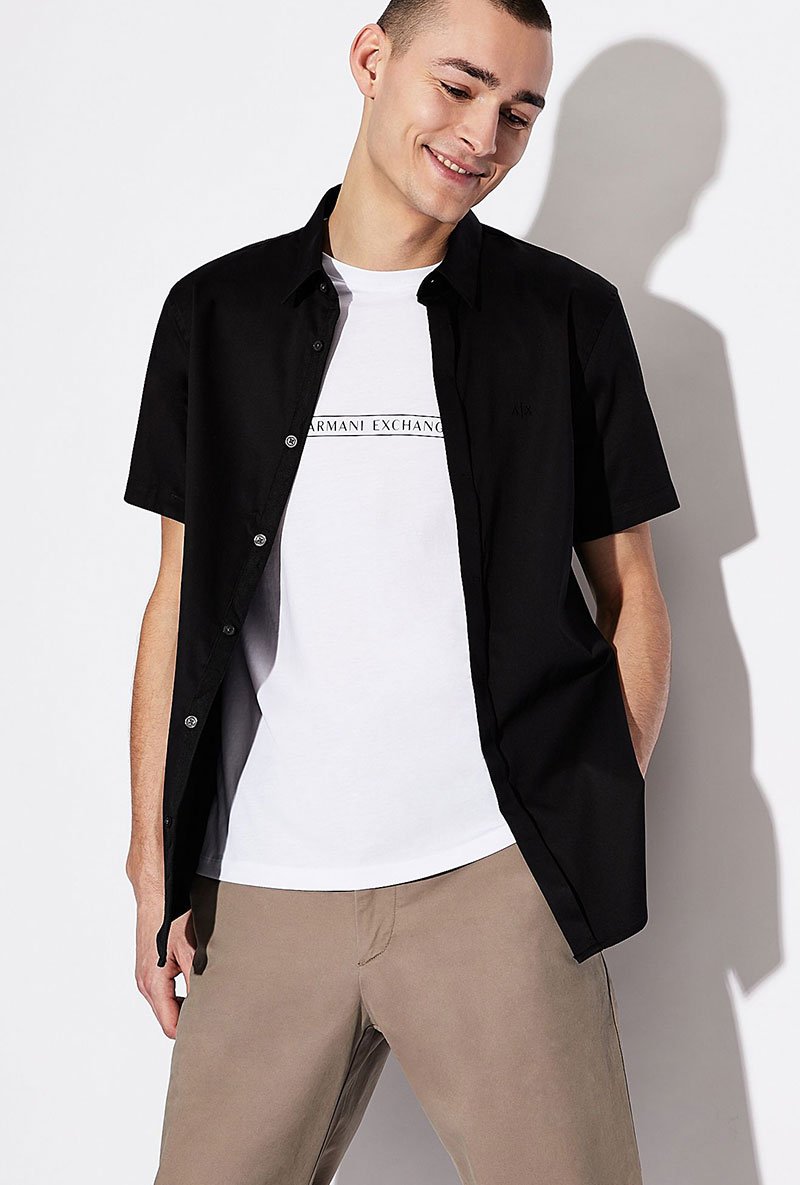 ARMANI EXCHANGE LETTERING LOGO TEE