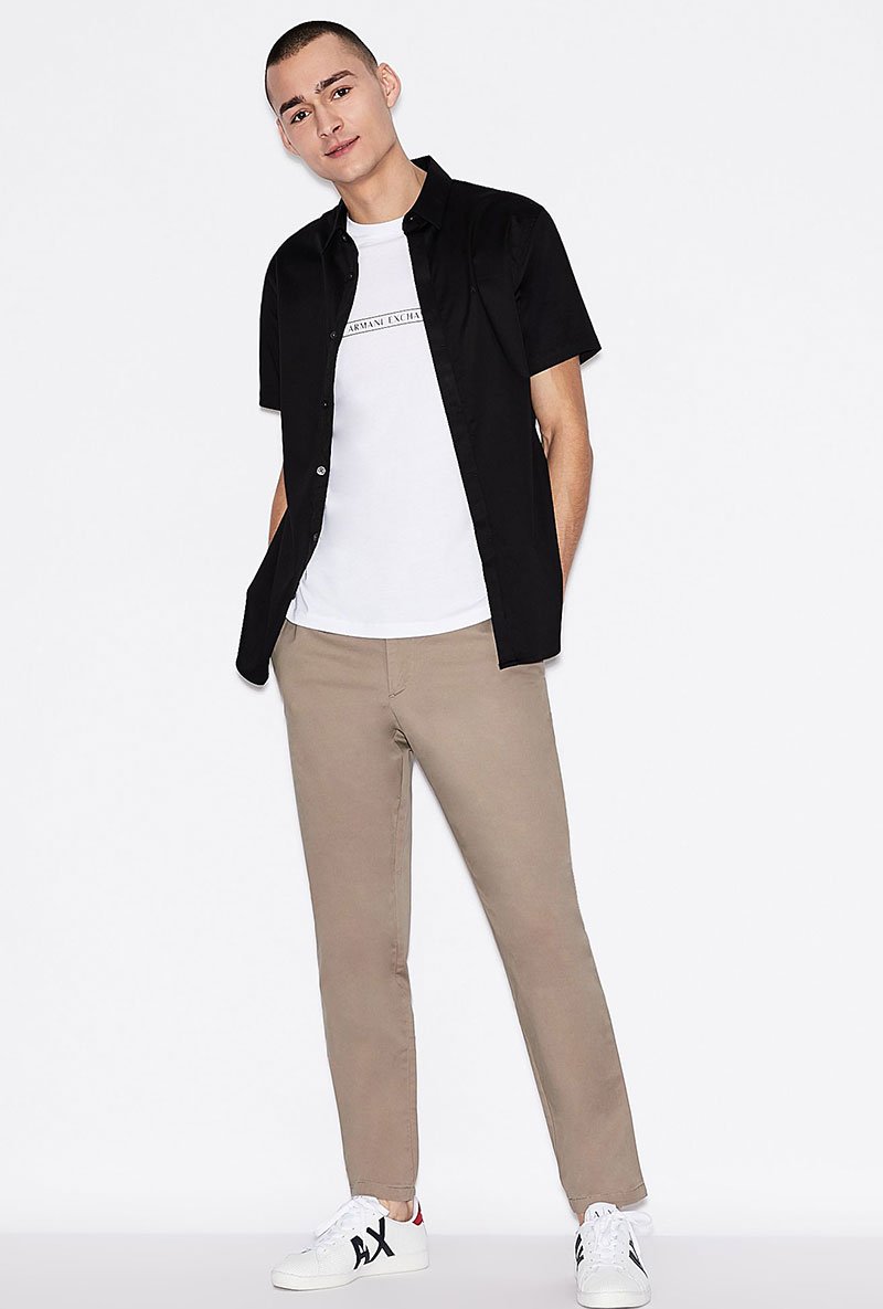 ARMANI EXCHANGE LETTERING LOGO TEE