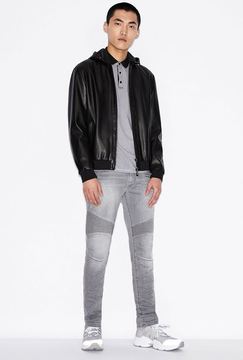 ARMANI EXCHANGE 3D PATTERN POLO