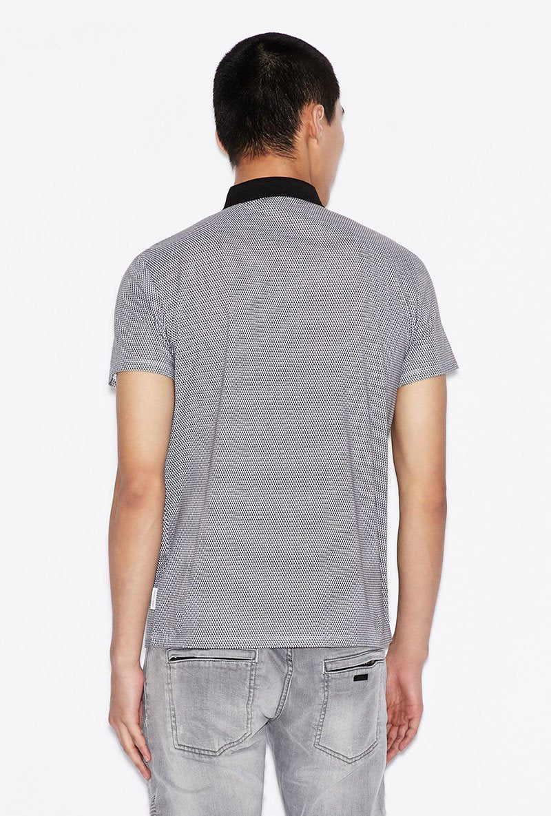 ARMANI EXCHANGE 3D PATTERN POLO