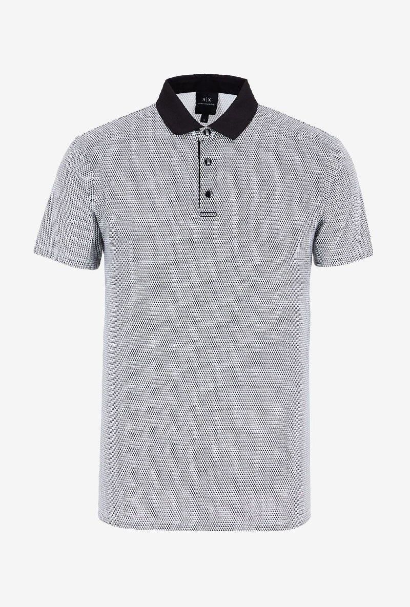 ARMANI EXCHANGE 3D PATTERN POLO