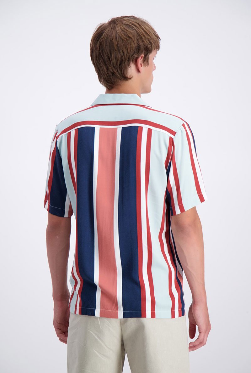 STRIPED VISCOSE SHIRT