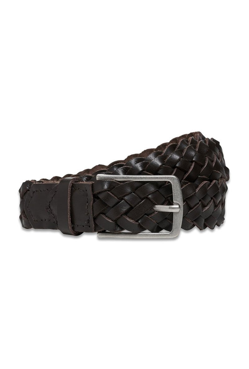 JACK AND JONES COLE BRAIDED LEATHER BELT