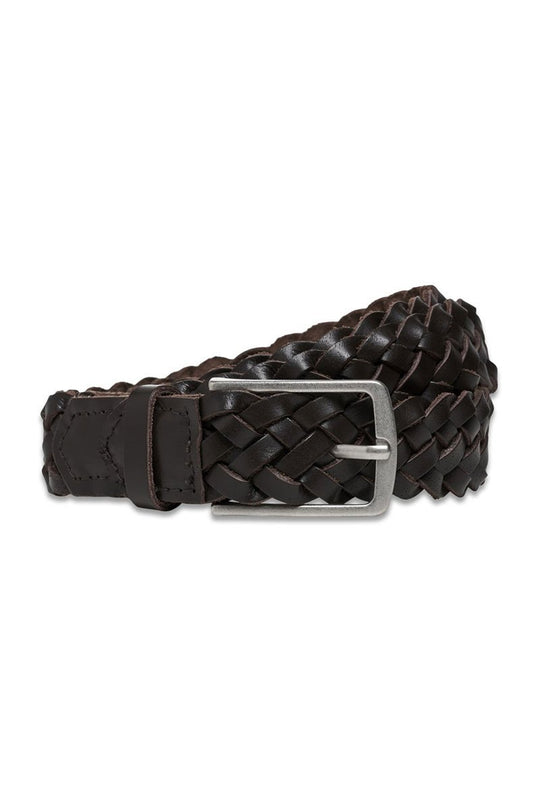 JACK AND JONES COLE BRAIDED LEATHER BELT