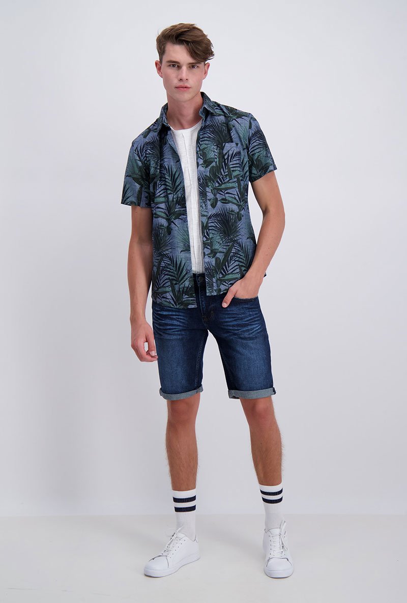 REGULAR FIT DENIM SHORTS