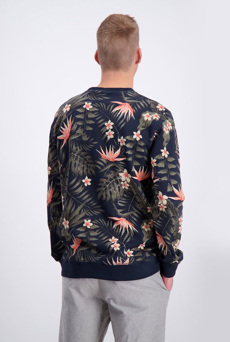 FLORAL CREW NECK SWEATSHIRT