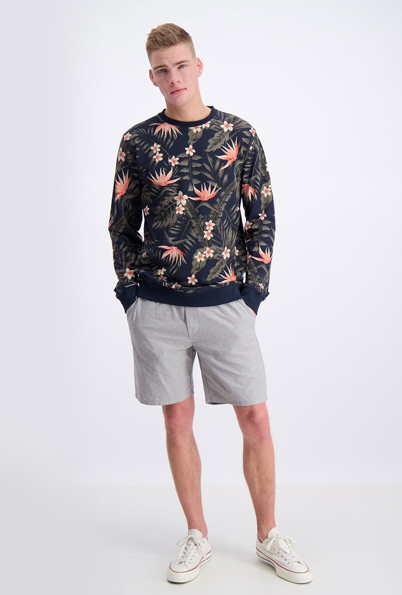 FLORAL CREW NECK SWEATSHIRT