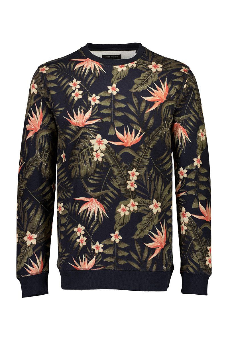 FLORAL CREW NECK SWEATSHIRT