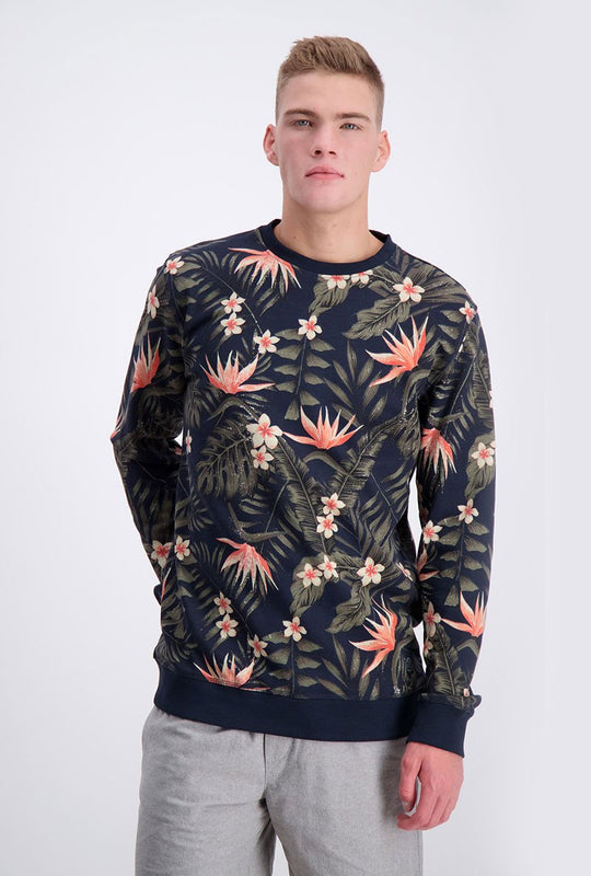 FLORAL CREW NECK SWEATSHIRT