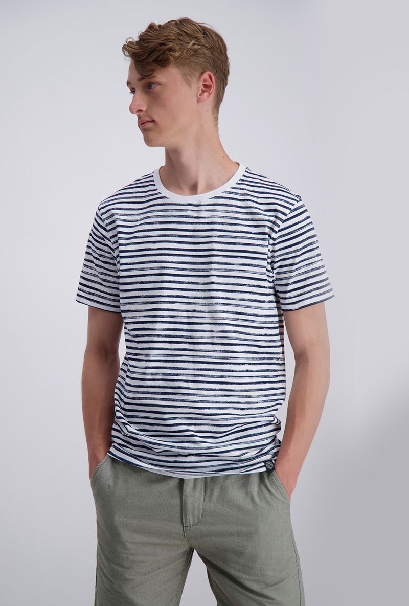 PRINTED STRIPE TEE
