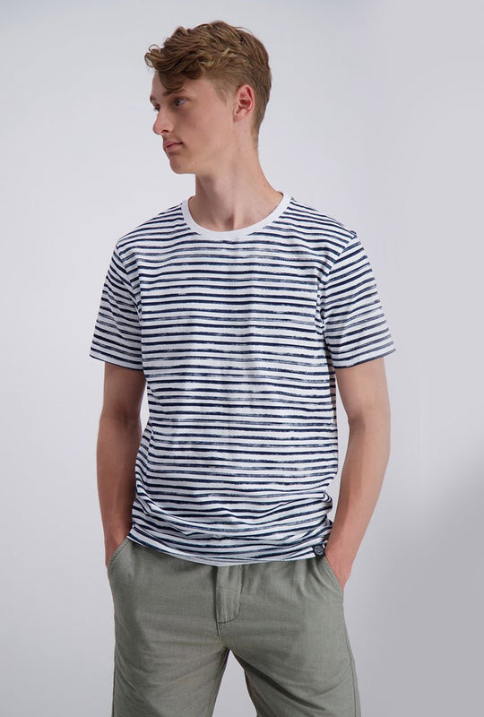 PRINTED STRIPE TEE