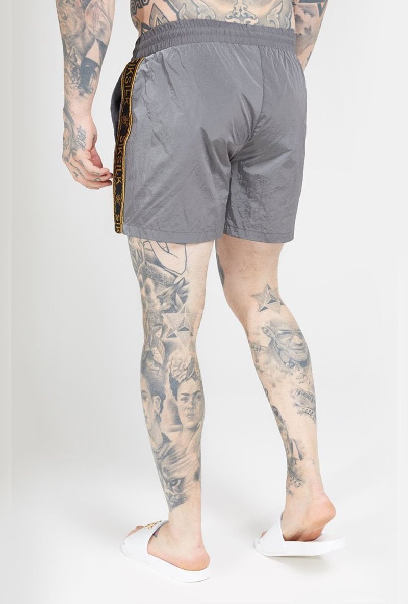 CRUSHED NYLON TAPE SHORTS