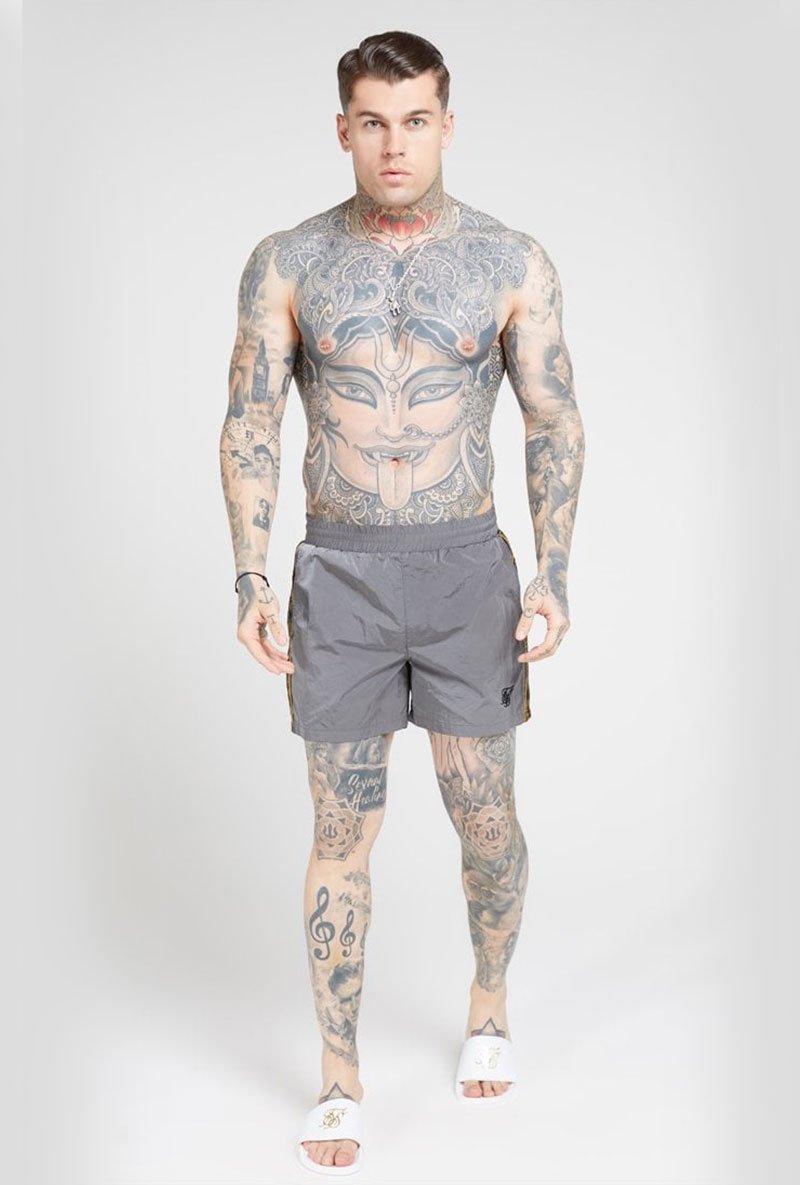 CRUSHED NYLON TAPE SHORTS