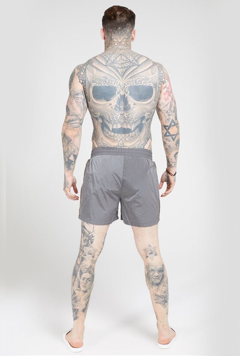 CRUSHED NYLON TAPE SHORTS