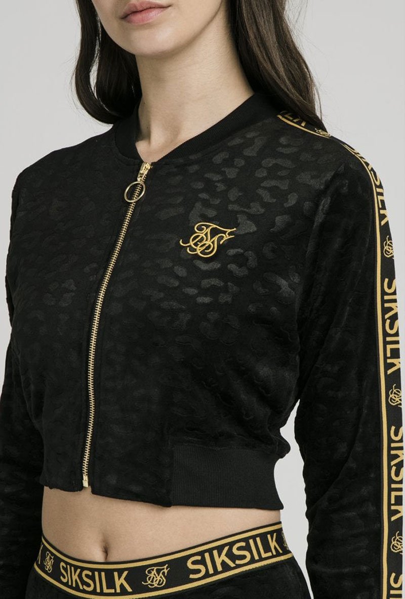 DEBOSSED VELOUR BOMBER