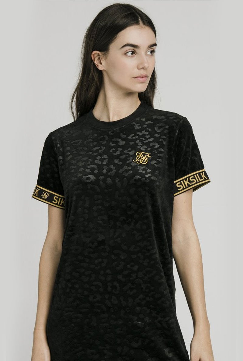 DEBOSSED TSHIRT DRESS