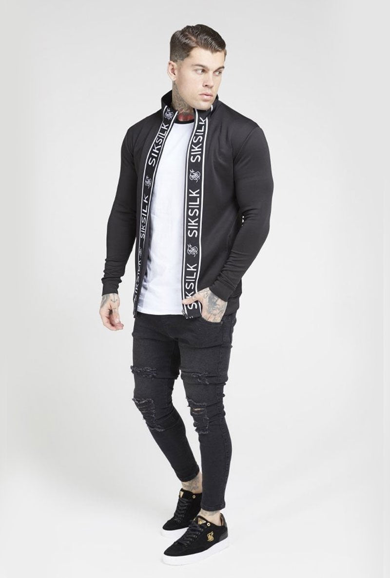 FUNNEL NECK ZIP THROUGH TRACK TOP