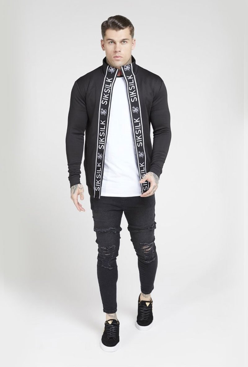 FUNNEL NECK ZIP THROUGH TRACK TOP