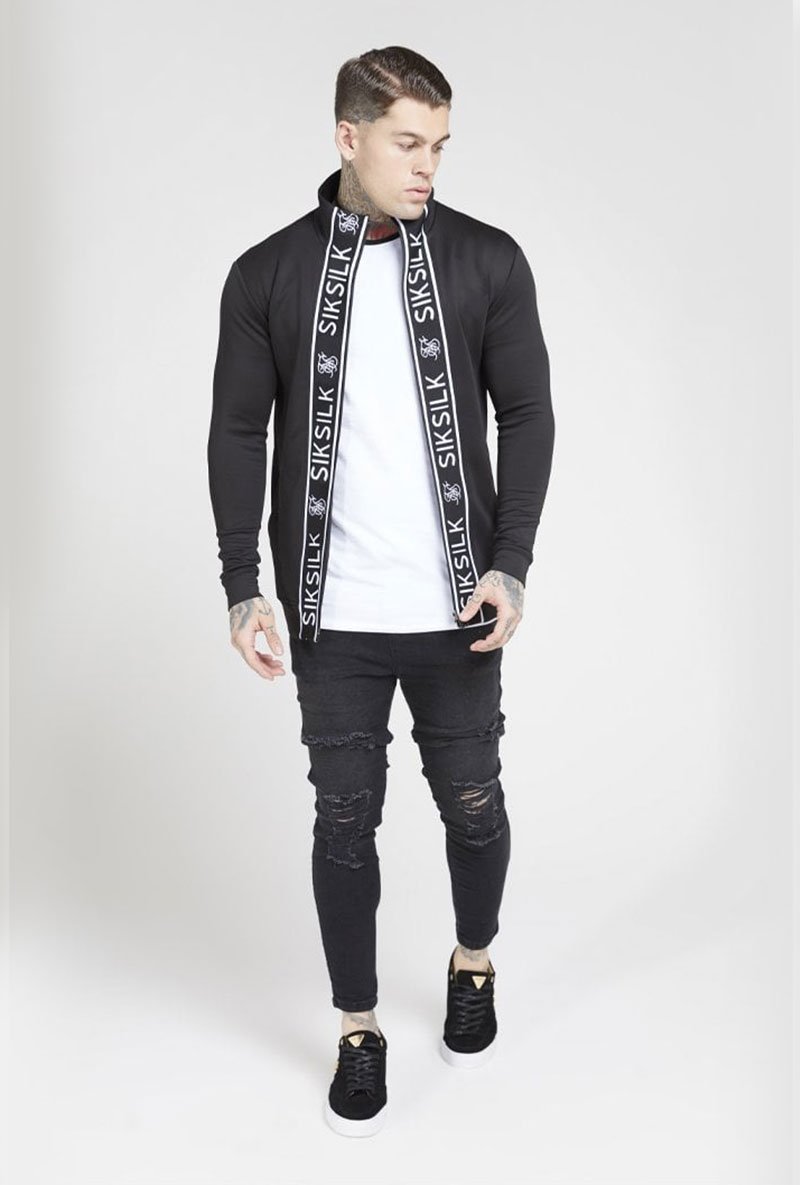 FUNNEL NECK ZIP THROUGH TRACK TOP