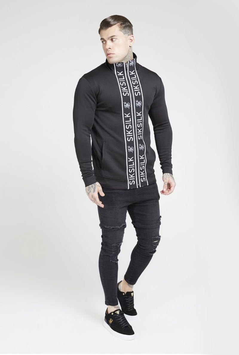 FUNNEL NECK ZIP THROUGH TRACK TOP