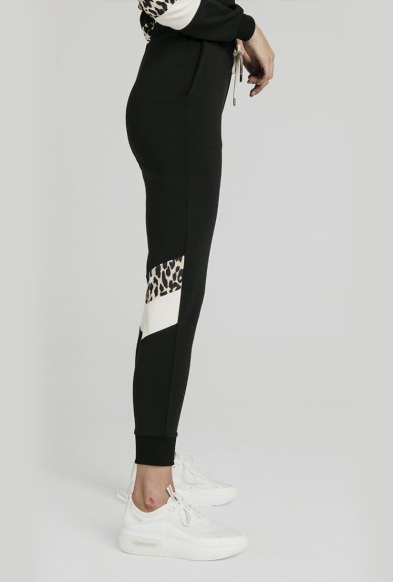 LEOPARD PANEL TRACK PANTS