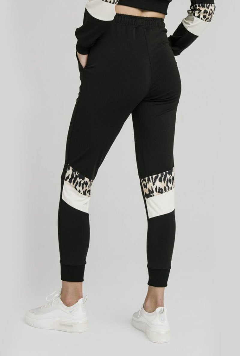 LEOPARD PANEL TRACK PANTS