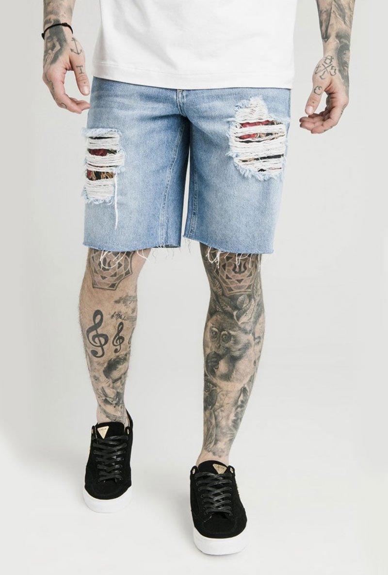 LOOSE FIT DENIM SHORTS