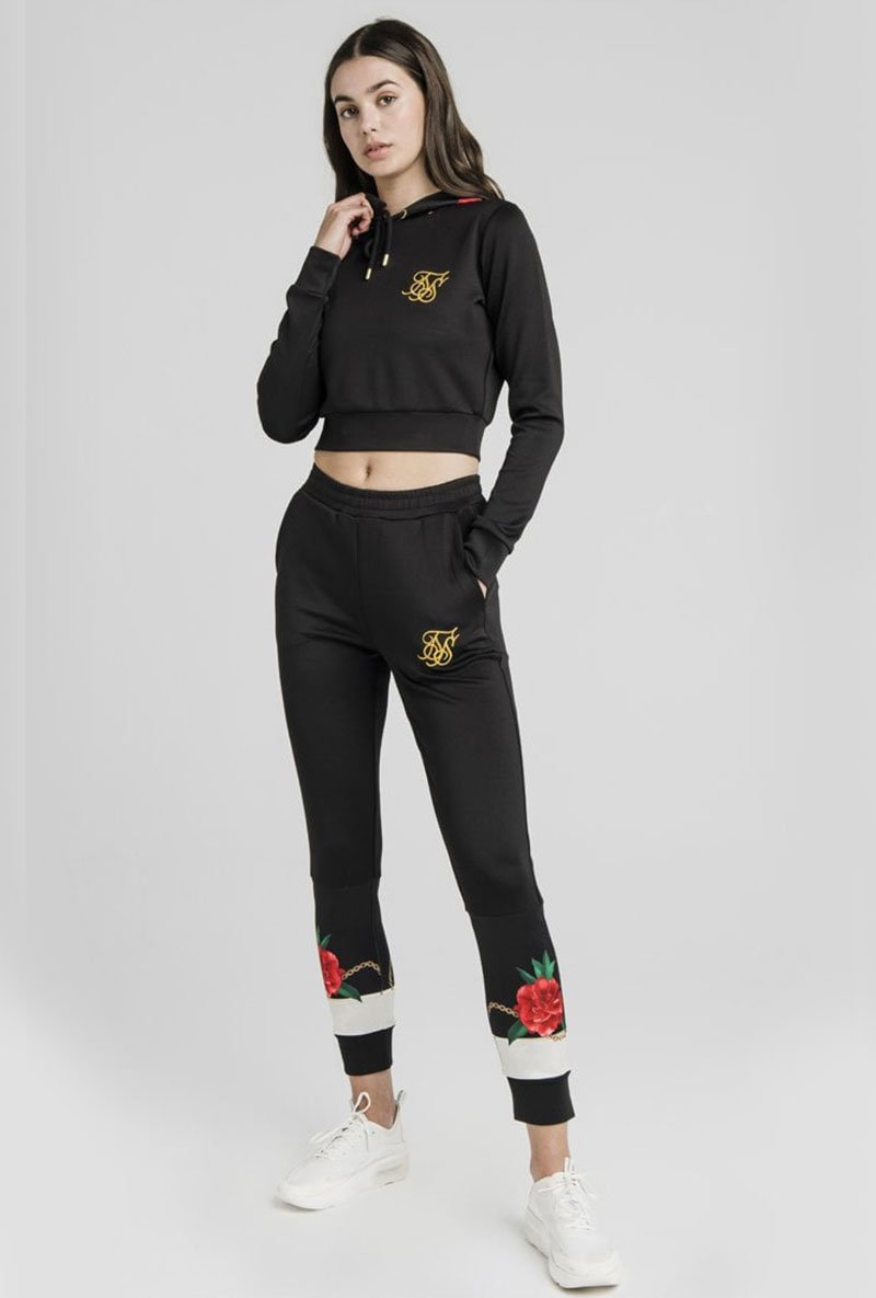 MAJESTIC CROPPED TRACK TOP