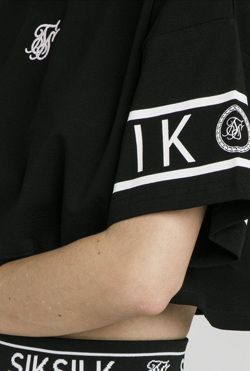 PRINTED OVERSIZE CROP TEE