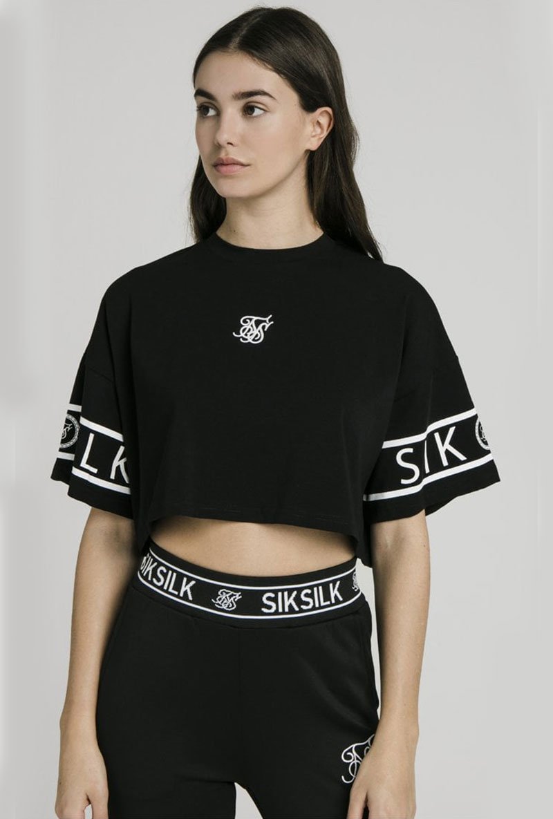 PRINTED OVERSIZE CROP TEE