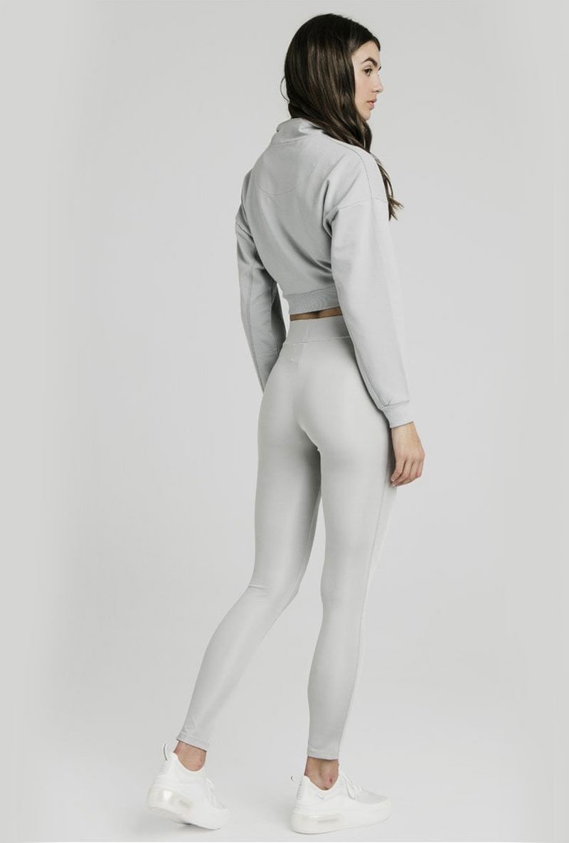 QUARTER ZIP CROP SWEAT