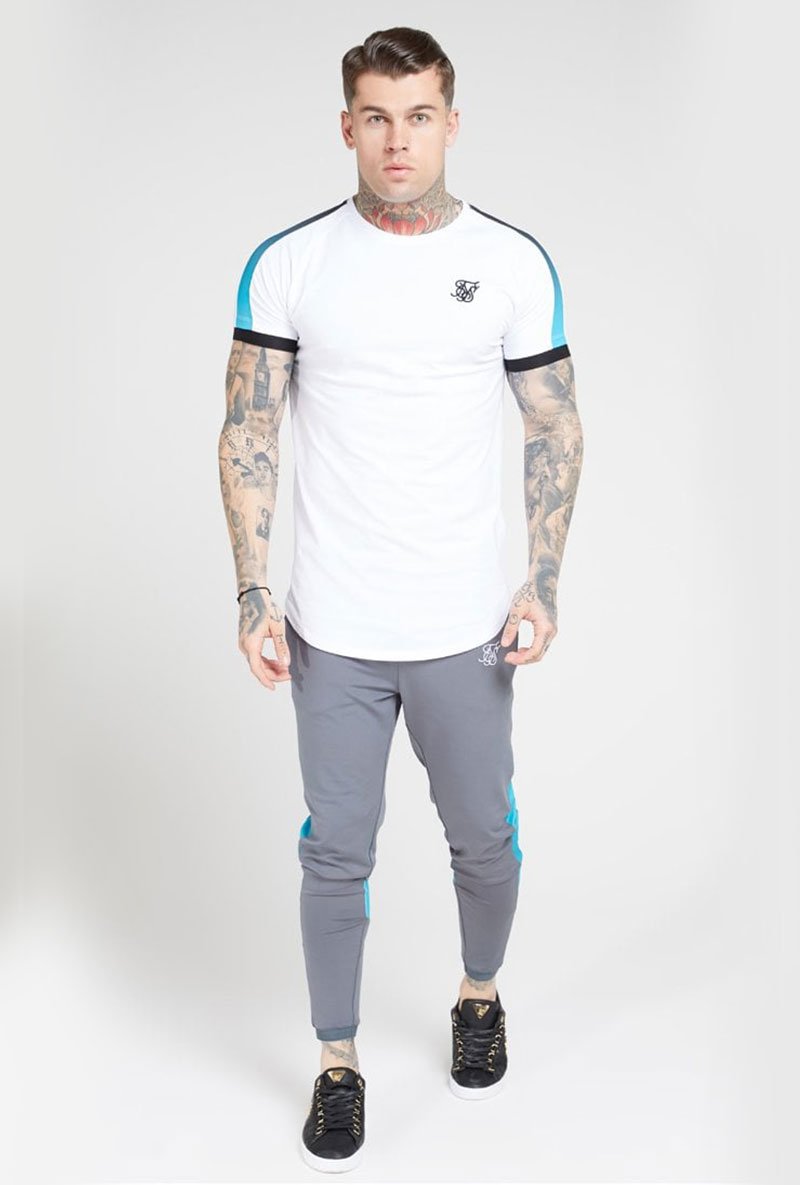 INSET CUFF FADE PANEL TECH TEE