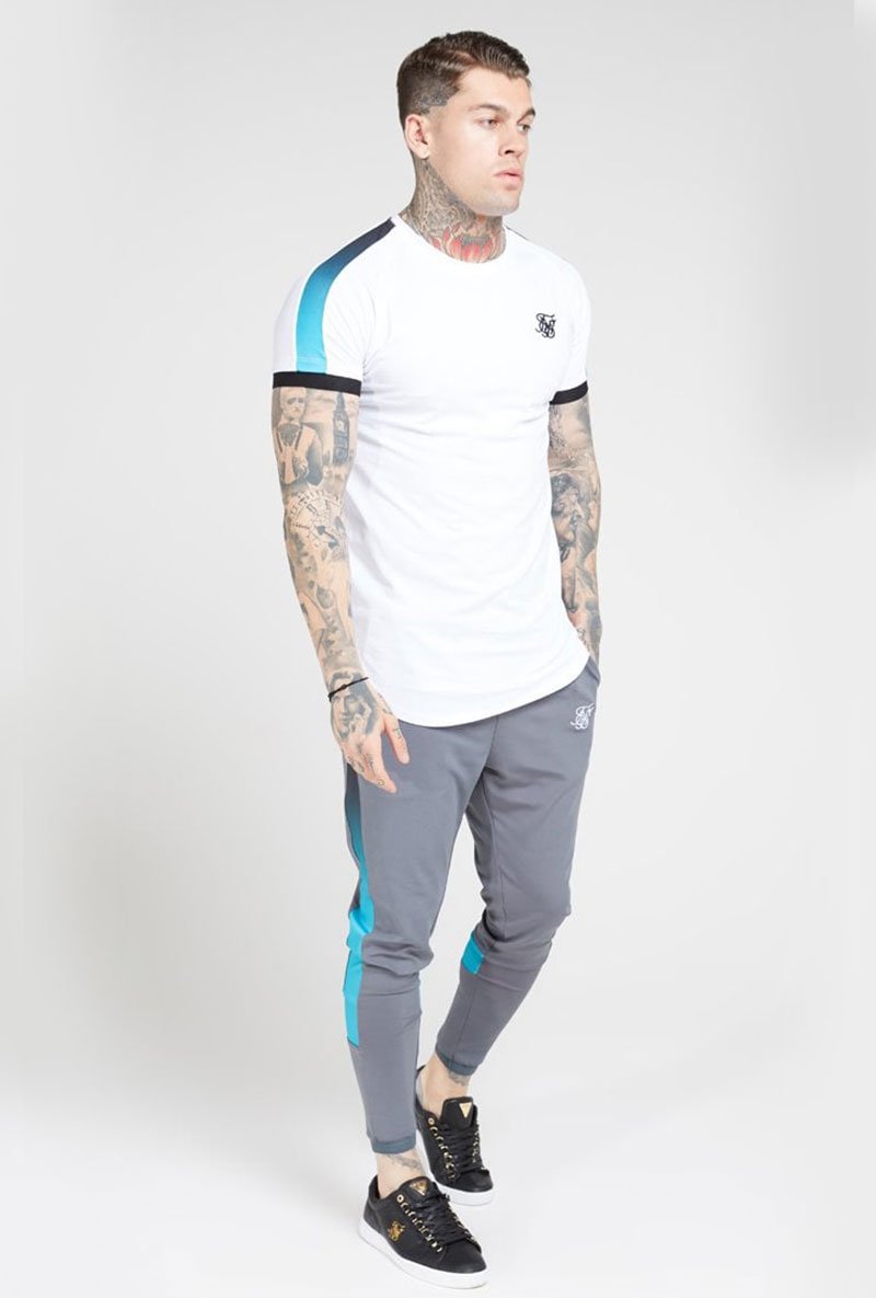 INSET CUFF FADE PANEL TECH TEE