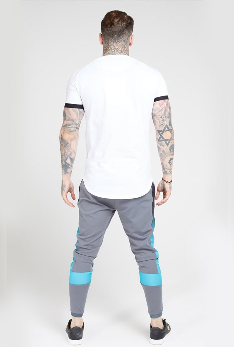 INSET CUFF FADE PANEL TECH TEE