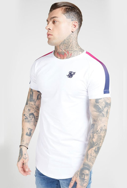 INSET CUFF FADE PANEL TECH TEE