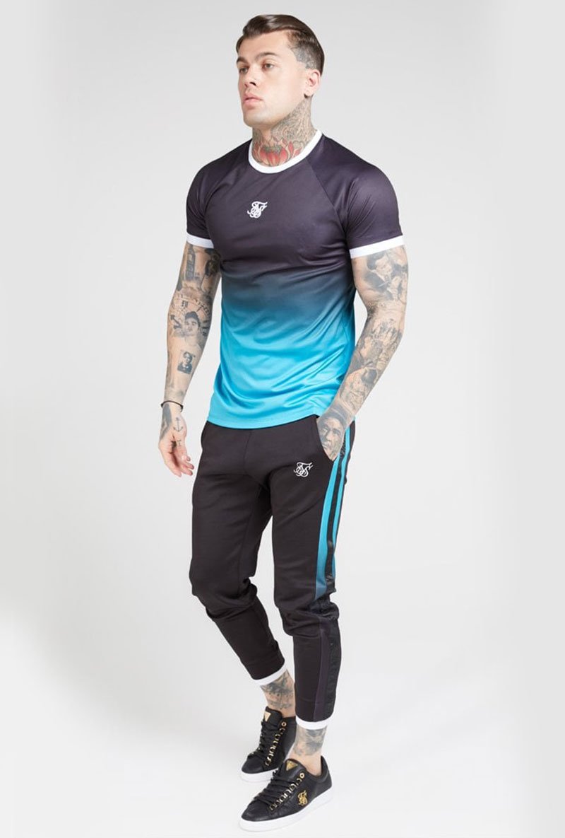 RAGLAN STRAIGHT HEM FADE TEE